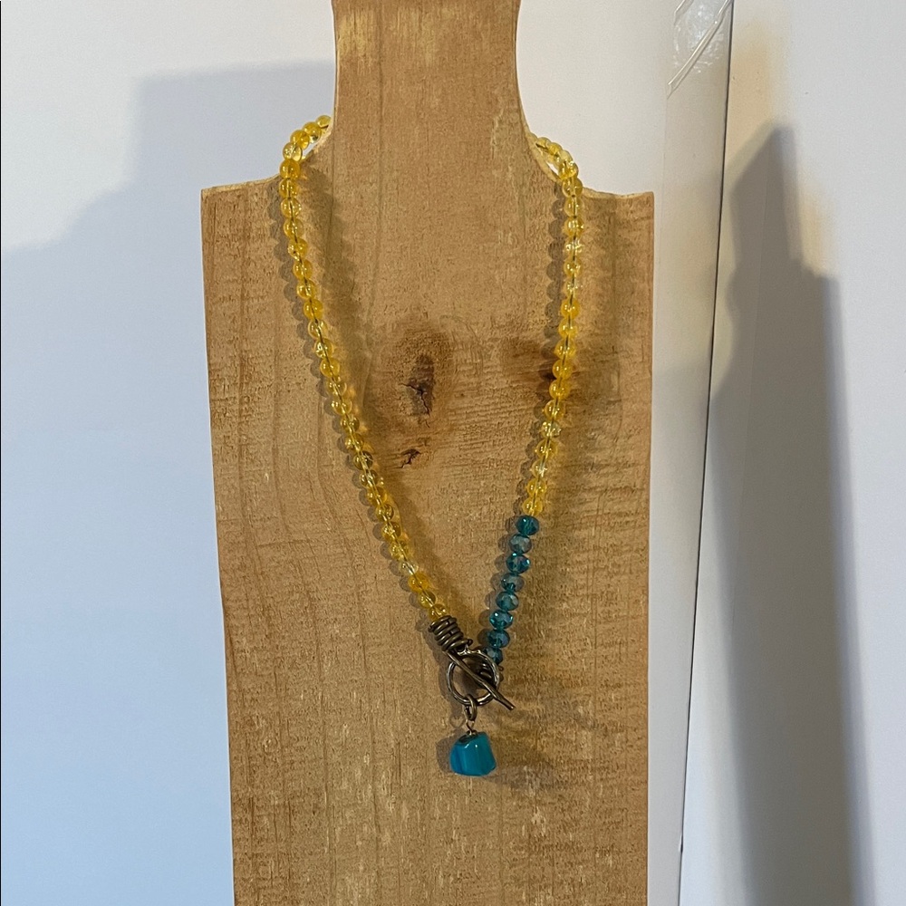 Citrine & Crystal Beaded Necklace